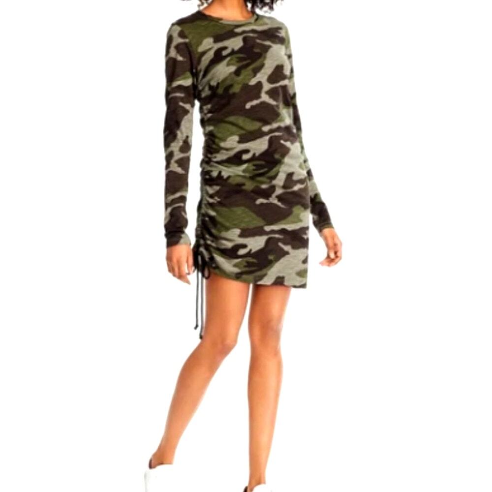 Pam & Gela Camo Long Sleeve Mini Dress Size Small